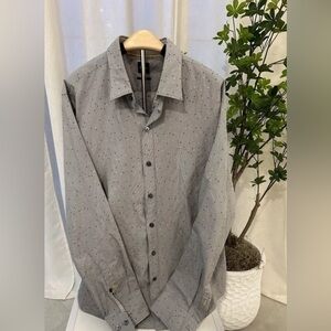 Boss Hugo Boss Sharp Fit Button Dress Shirt - XL, Black/White Check, Long Sleeve